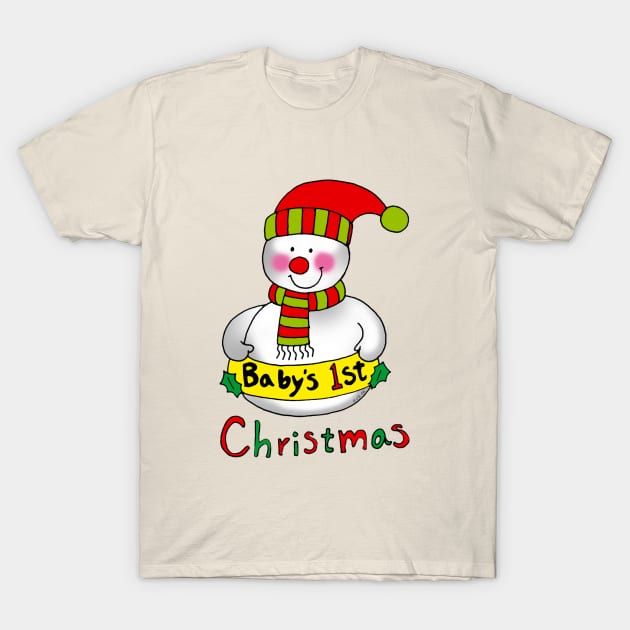 baby's 1st Christmas T-Shirt by cartoonygifts